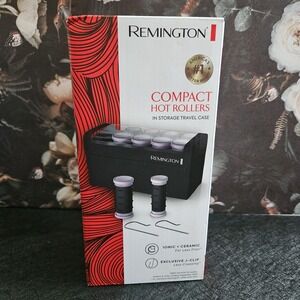 NEW REMINGTON Compact Hot Rollers In Storage Travel Case - Ionic Ceramic J Clips
